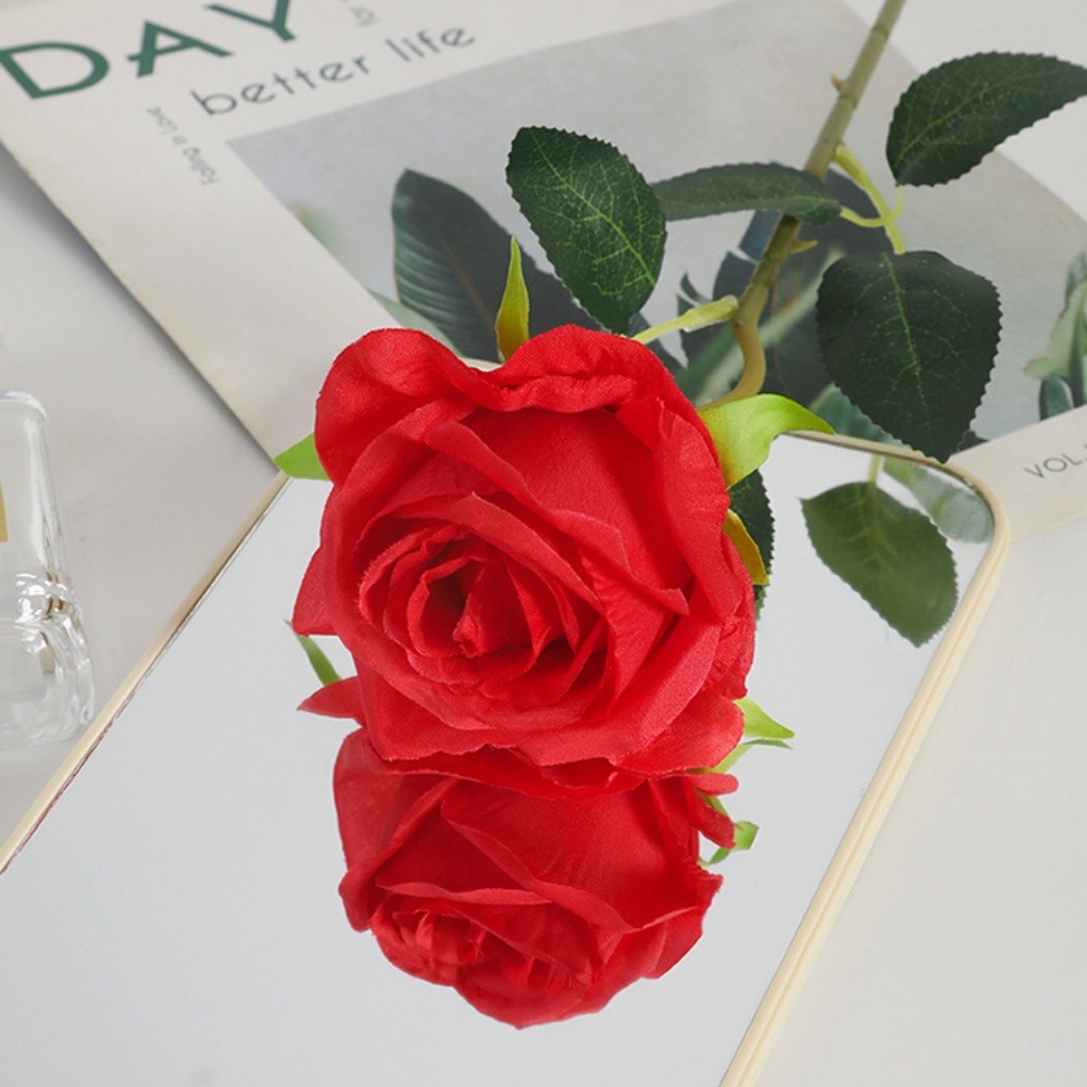 Rose artificielle en velours pour décoration 10pcs dtopbuyage