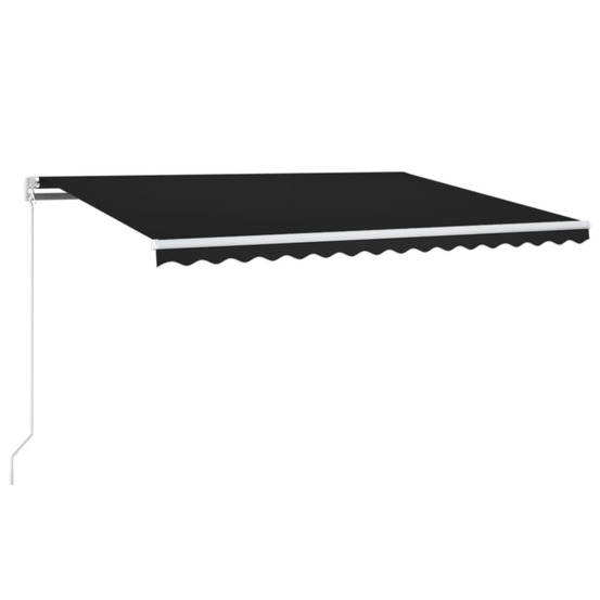Auvent manuel rétractable avec led 400x350 cm anthracite