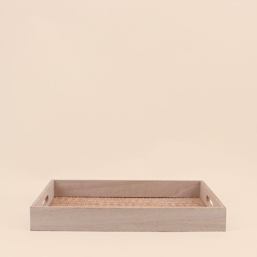 Plateau rectangulaire en rotin 30x40cm