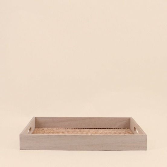 Plateau rectangulaire en rotin 30x40cm