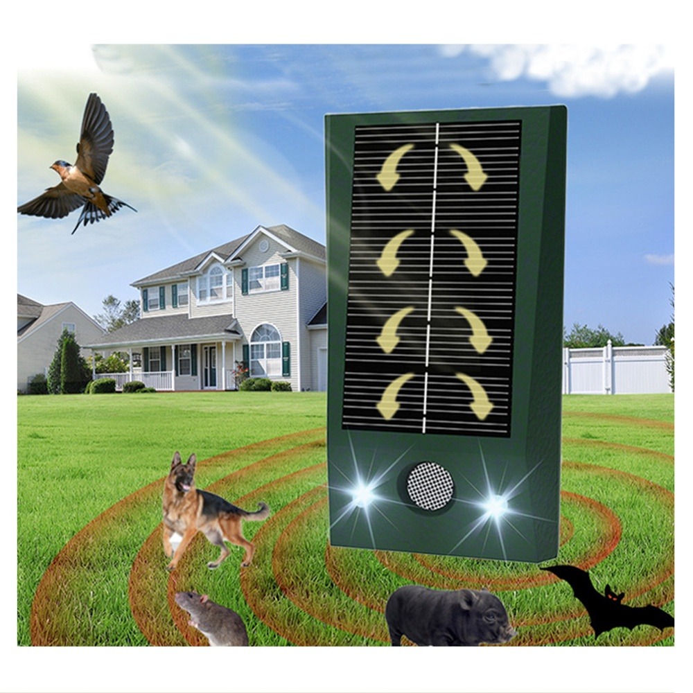 Répulsif d'animaux ultrasonique solaire
