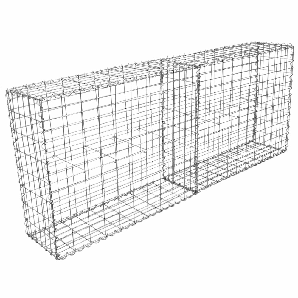 Monstershop lot de 2 paniers de gabions 100 x 95 x 30cm
