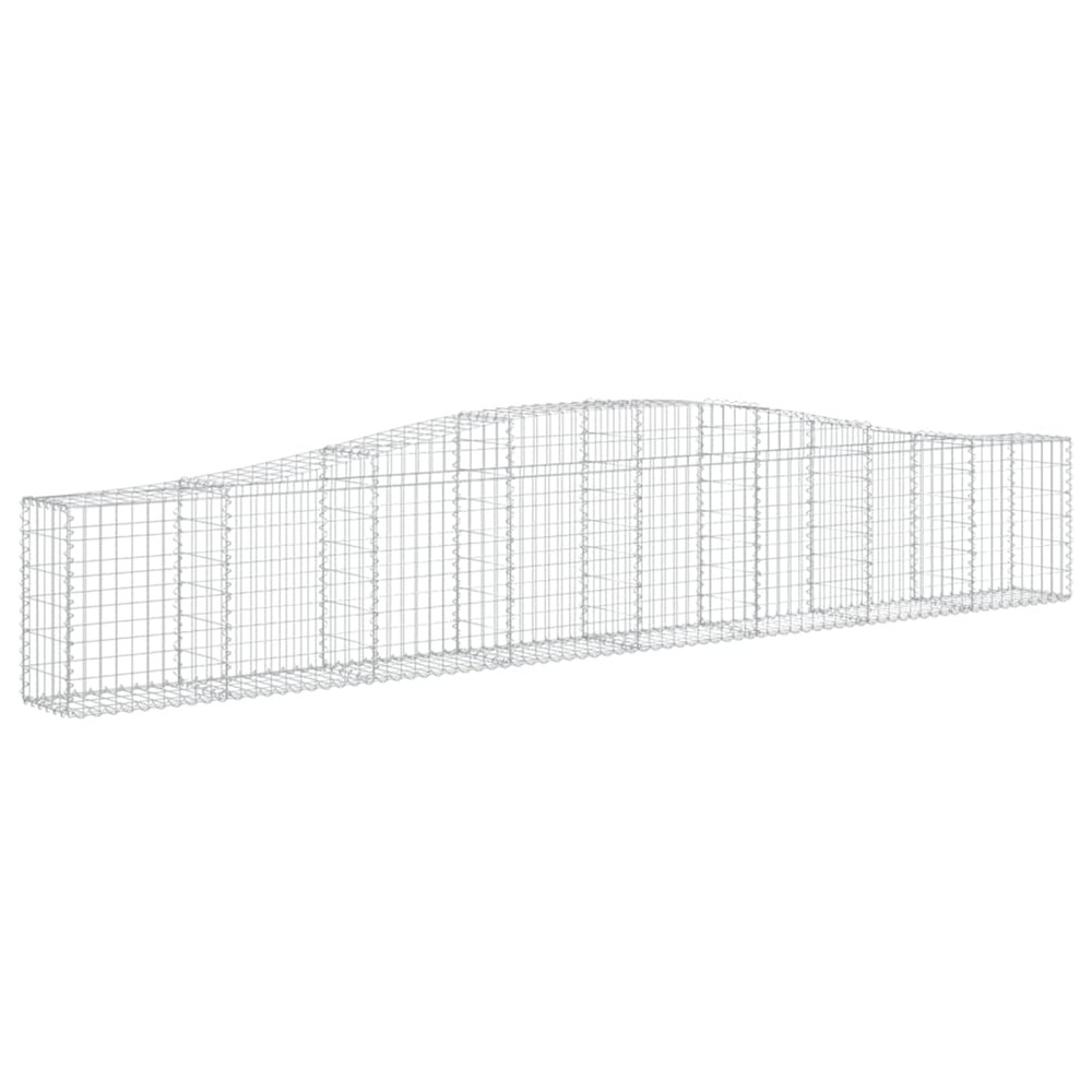 Panier de gabions arqué 400x30x60/80 cm fer galvanisé