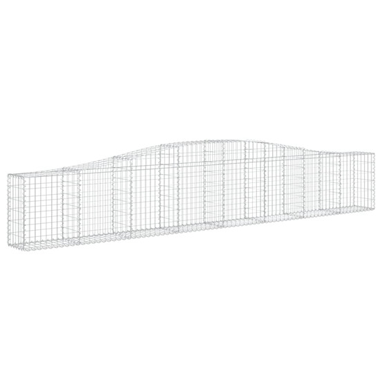 Panier de gabions arqué 400x30x60/80 cm fer galvanisé