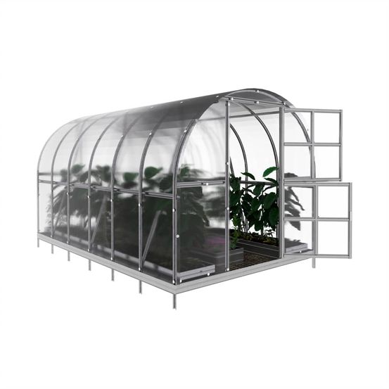 Serre en polycarbonate arch premium 12m² (3x4m), 6mm, pack 8 accessoires