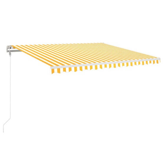 Auvent rétractable automatique 450x350 cm jaune et blanc