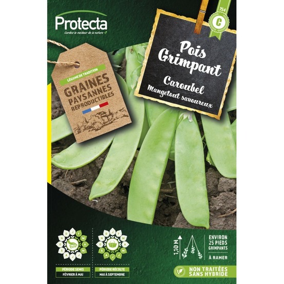 Graines paysannes - pois mangetout caroubel 30g