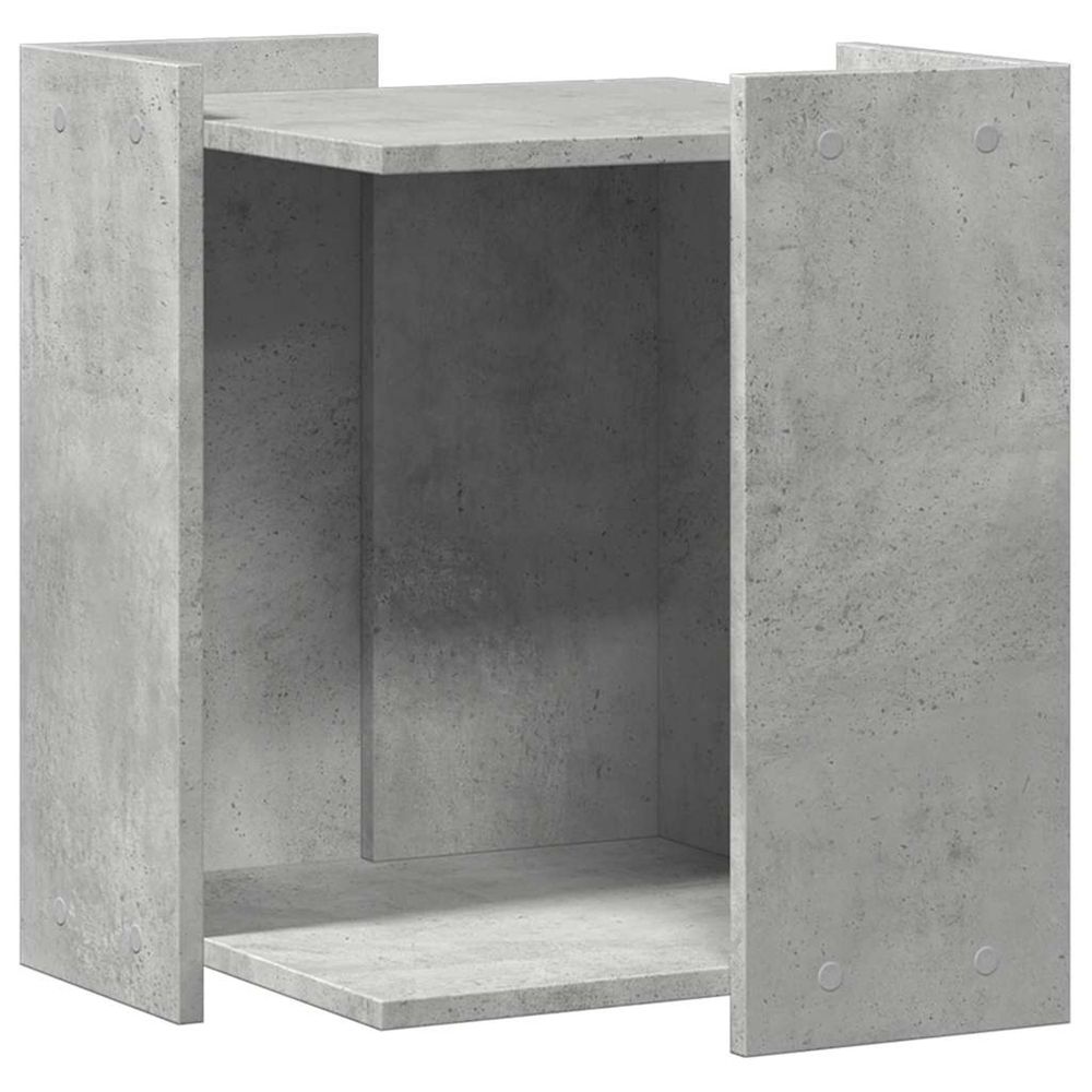 Enceinte pour bac à litière pour chat gris béton