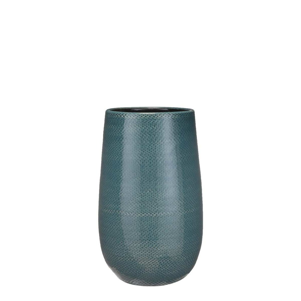 Mica decorations vase gabriel - 21x21x35 cm - céramique - bleu