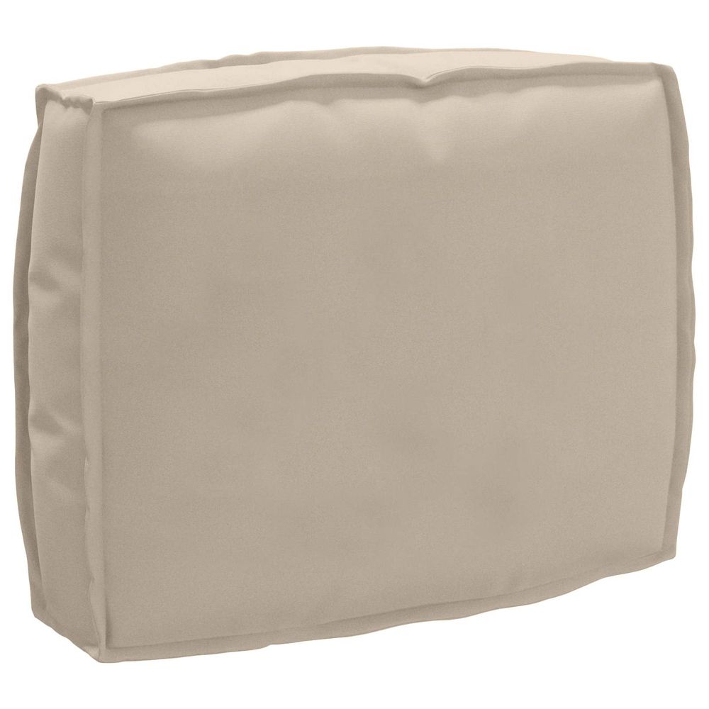 Coussin tissu oxford taupe 50 x 40 x 12 cm