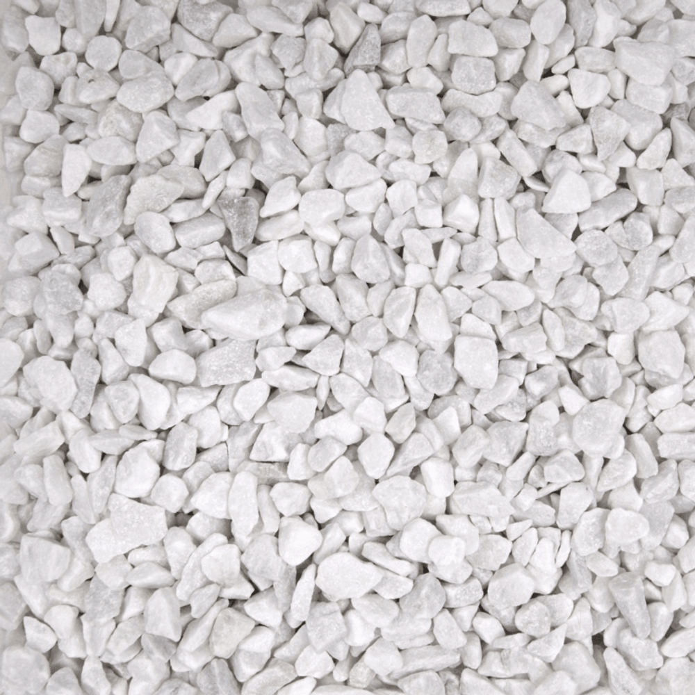 Gravier concassé marbre blanc 12/18 mm - big bag 1t (16 m²) - blanc