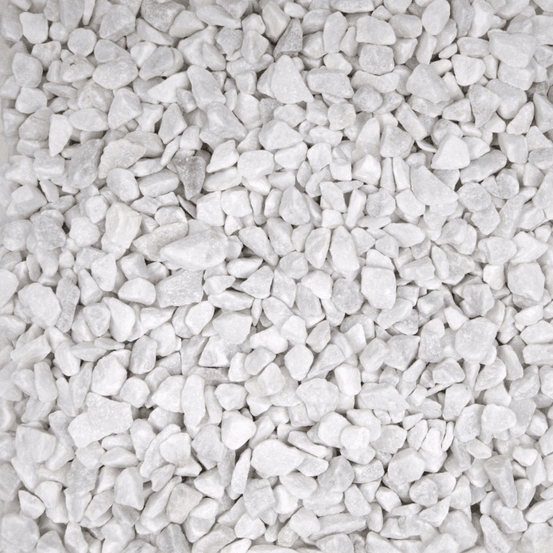 Gravier concassé marbre blanc 12/18 mm - big bag 1t (16 m²) - blanc