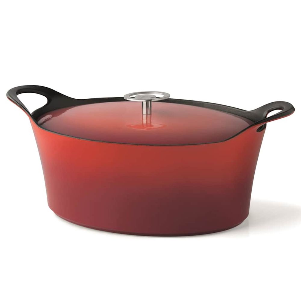 Casserole émaillée en fonte 3,9 l 29 cm ovale rouge