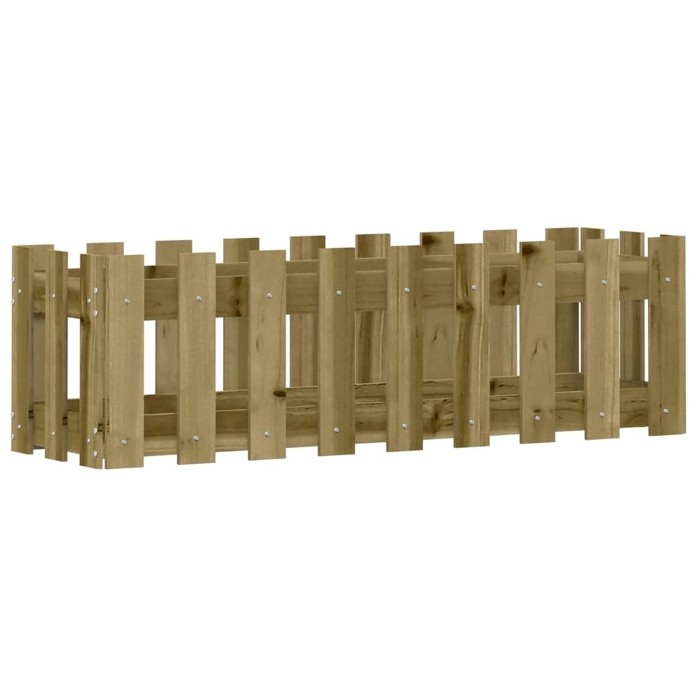 Lit surélevé de jardin design de clôture bois de pin imprégné