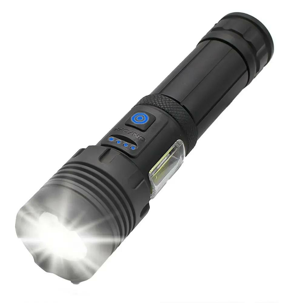 Torche bright 2000 lumens 3 niveaux d'intensité, en alliage d'alu