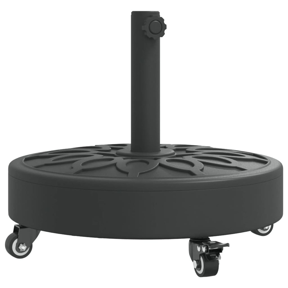 Base de parasol avec roues pour mâts ø38 / 48 mm 27 kg rond