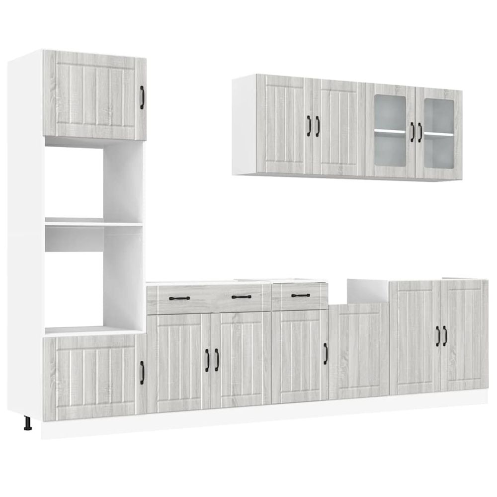 Ensemble d'armoires de cuisine 7 pcs kalmar bois d'ingénierie