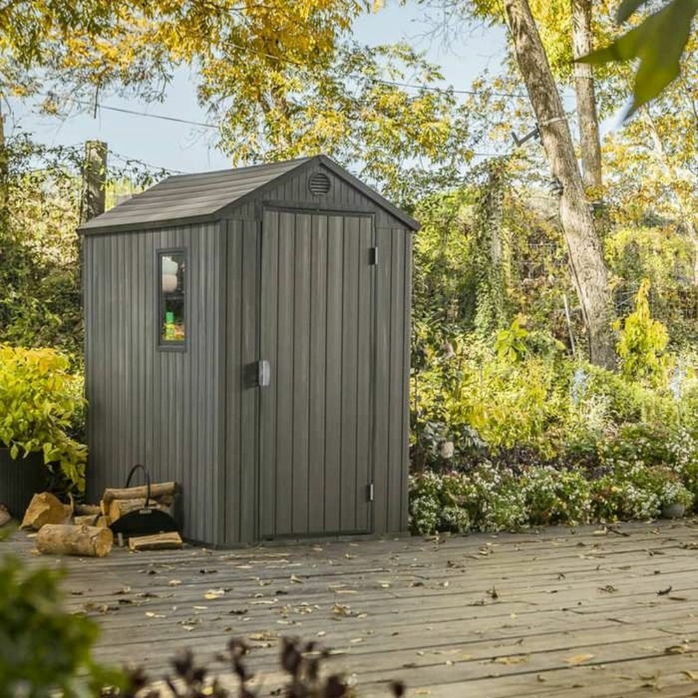 Keter abri de jardin darwin 46 gris aspect de bois