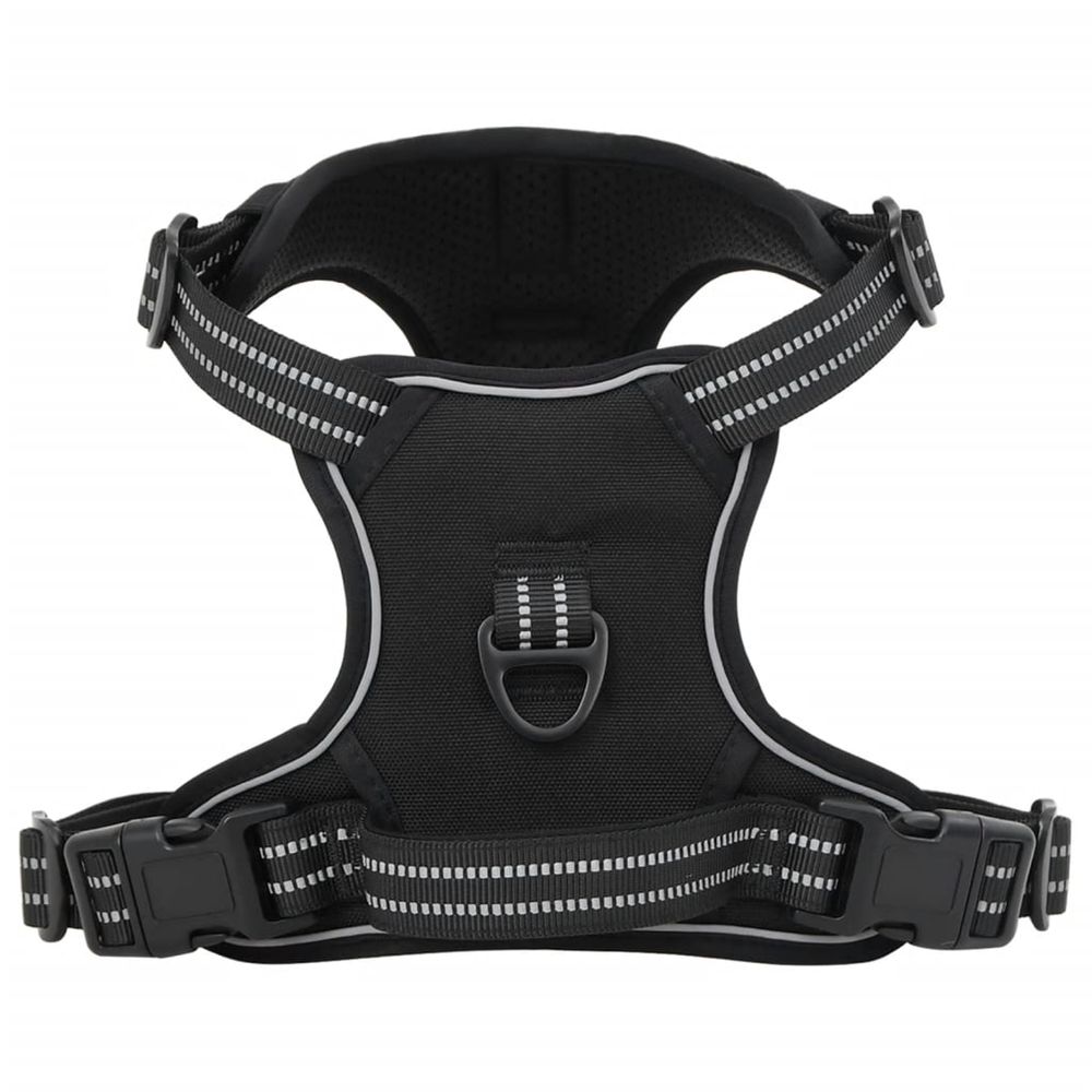 Harnais pour chien et bandes réfléchissantes réglables noir xl
