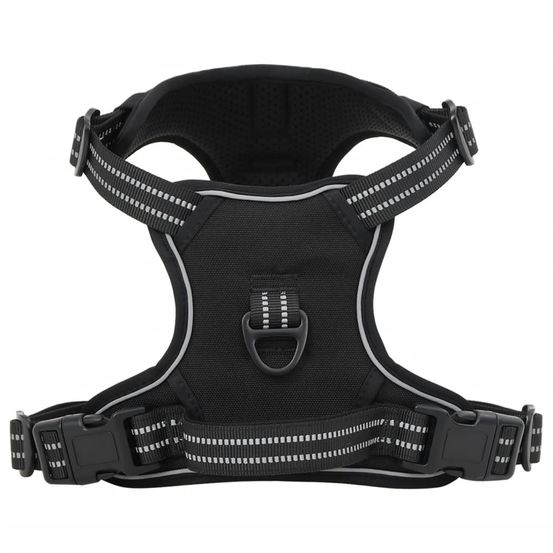 Harnais pour chien et bandes réfléchissantes réglables noir xl