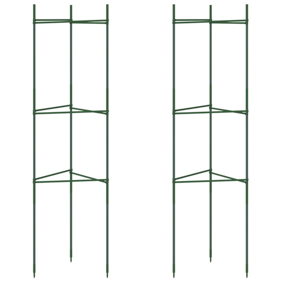 Cage à tomates 2 pcs 116 cm acier et pp