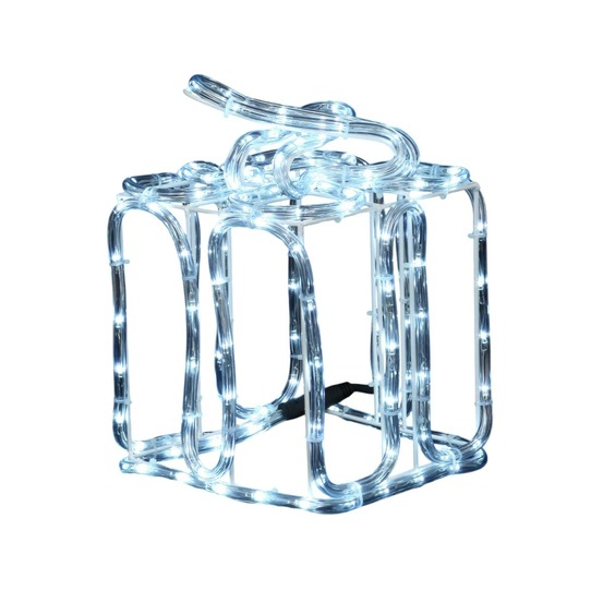 Cadeau de noël lumineux 144 led décoration solaire blanc froid