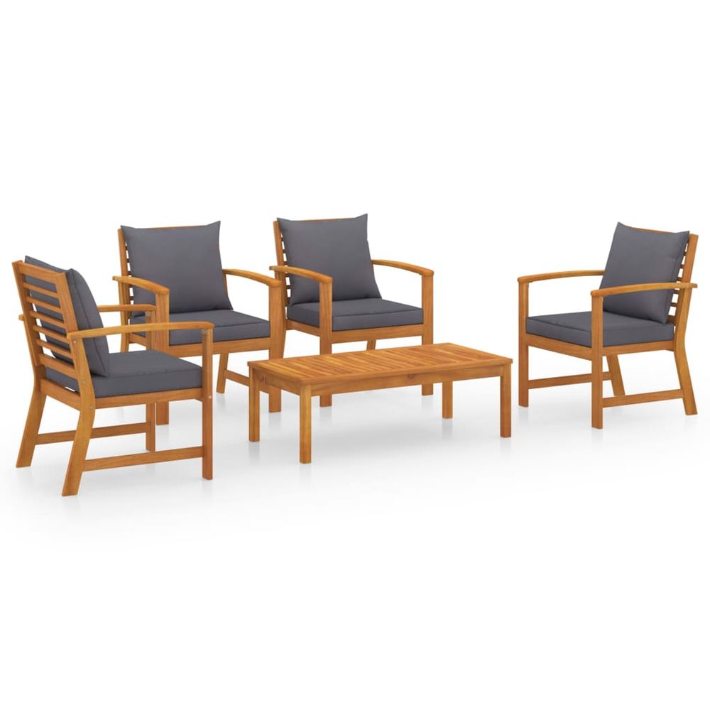 Salon de jardin 5 pcs avec coussin