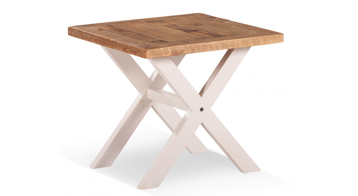 Table de chevet bois blanc 60x60x41cm