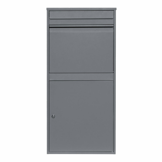 Boîte à colis xl anti-vol grise - livrée à plat