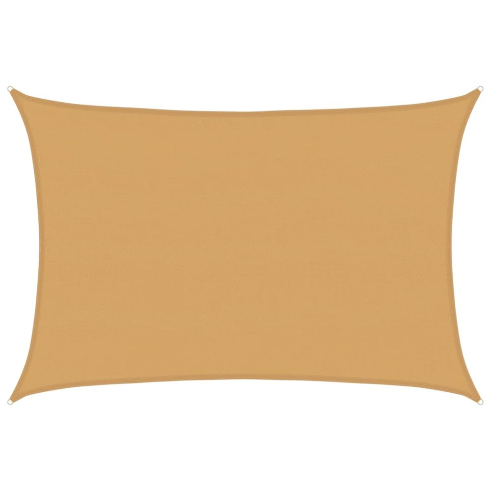 Voile d'ombrage 160 g/m² rectangulaire sable 5x7 m pehd
