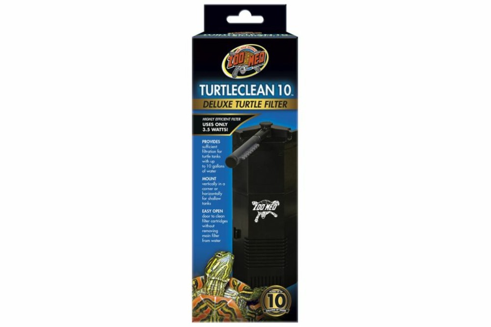 Filtre pour aquarium 40l - turtleclean 10 pour amphibiens (type axolotl) ou poissons