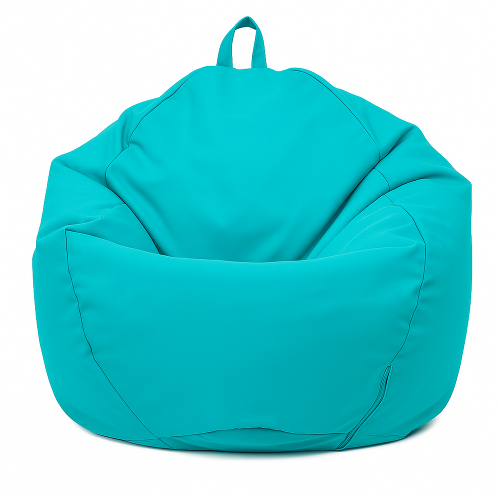 Pouf poire xl d'extérieur - 110x120 cm - bleu caraïbes