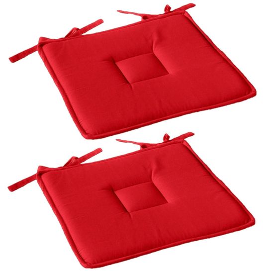Lot de 2 galettes de chaise en coton panama