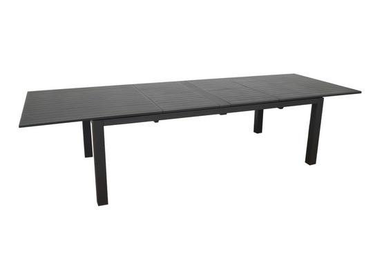 Table de jardin rectangulaire extensible genes - graphite 220/270/320 cm