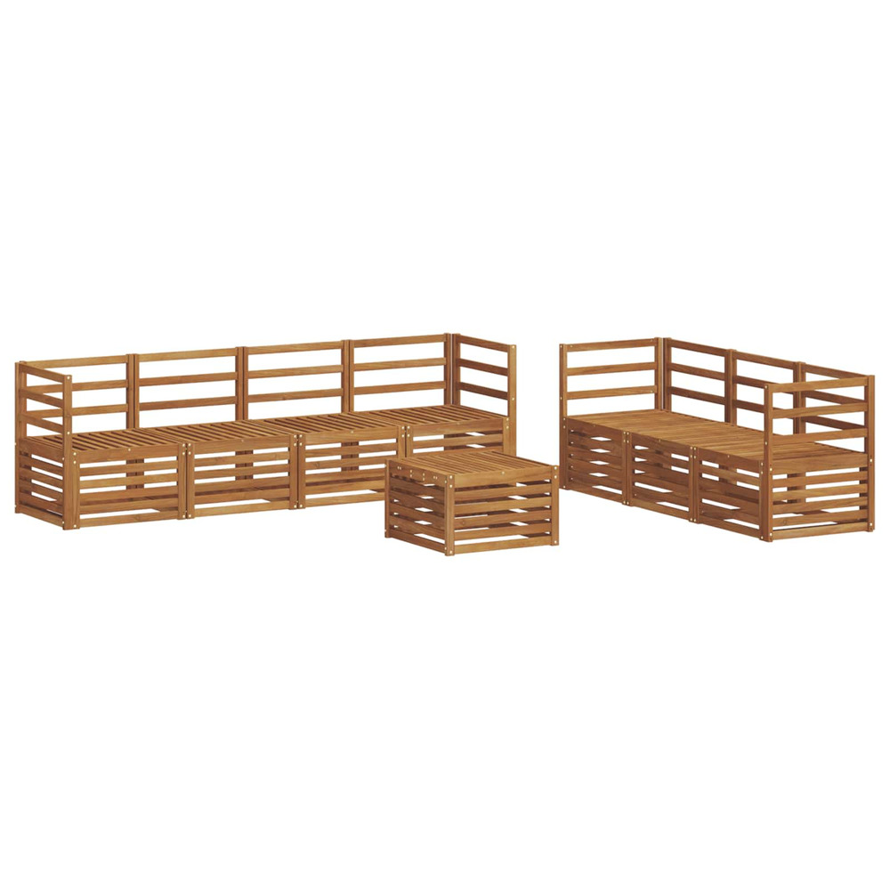 Ensembles de canapés 8 pcs naturel bois d'acacia massif