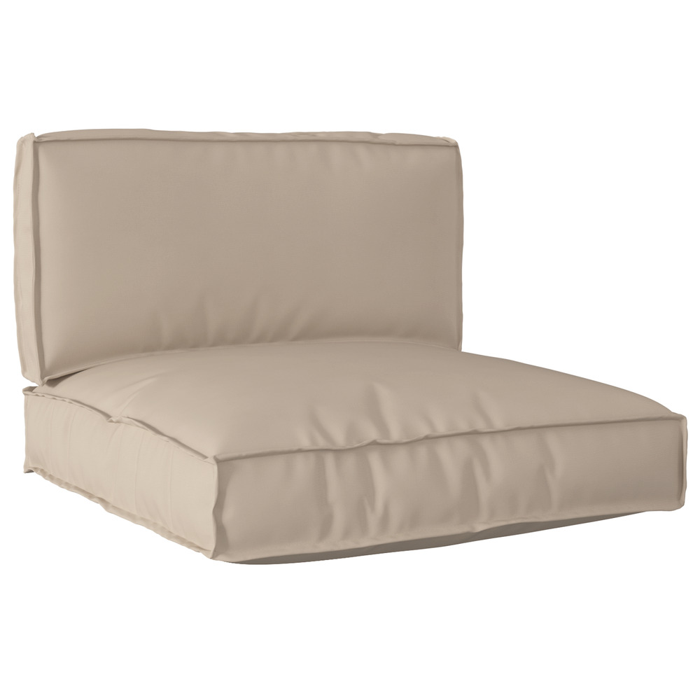 Ensemble de coussins de palette 2 pièces taupe en tissu oxford