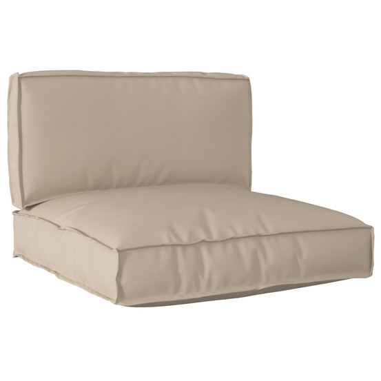 Ensemble de coussins de palette 2 pièces taupe en tissu oxford