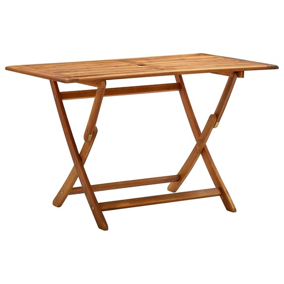 Table de jardin pliable 120x70x75 cm bois d'acacia massif