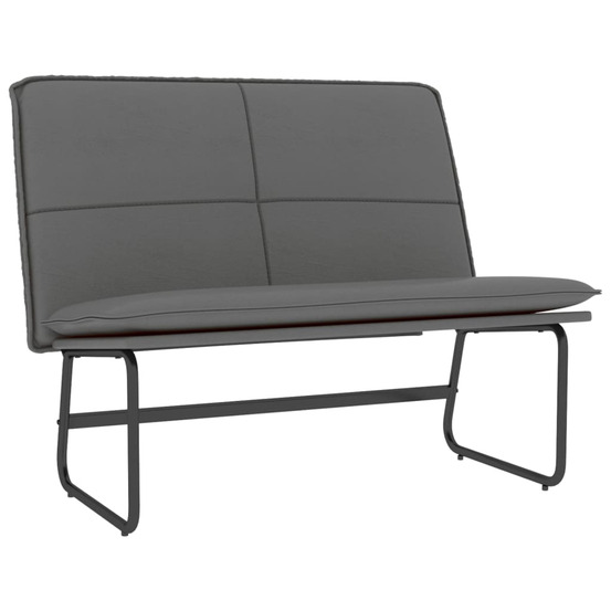 Banc gris 100x75x76 cm similicuir