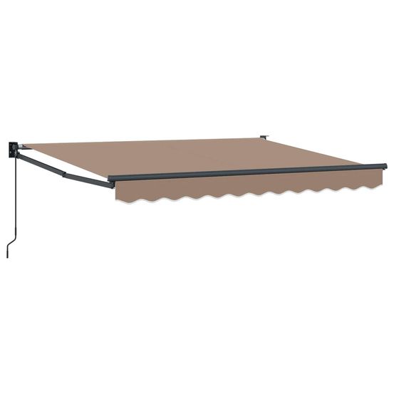 Auvent rétractable taupe 3 x 2,5 m 100% polyester et aluminium
