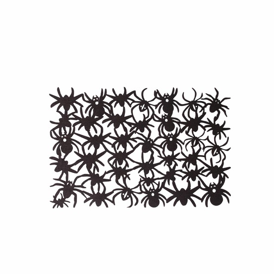Décoration d'halloween - set de table araignées - noir