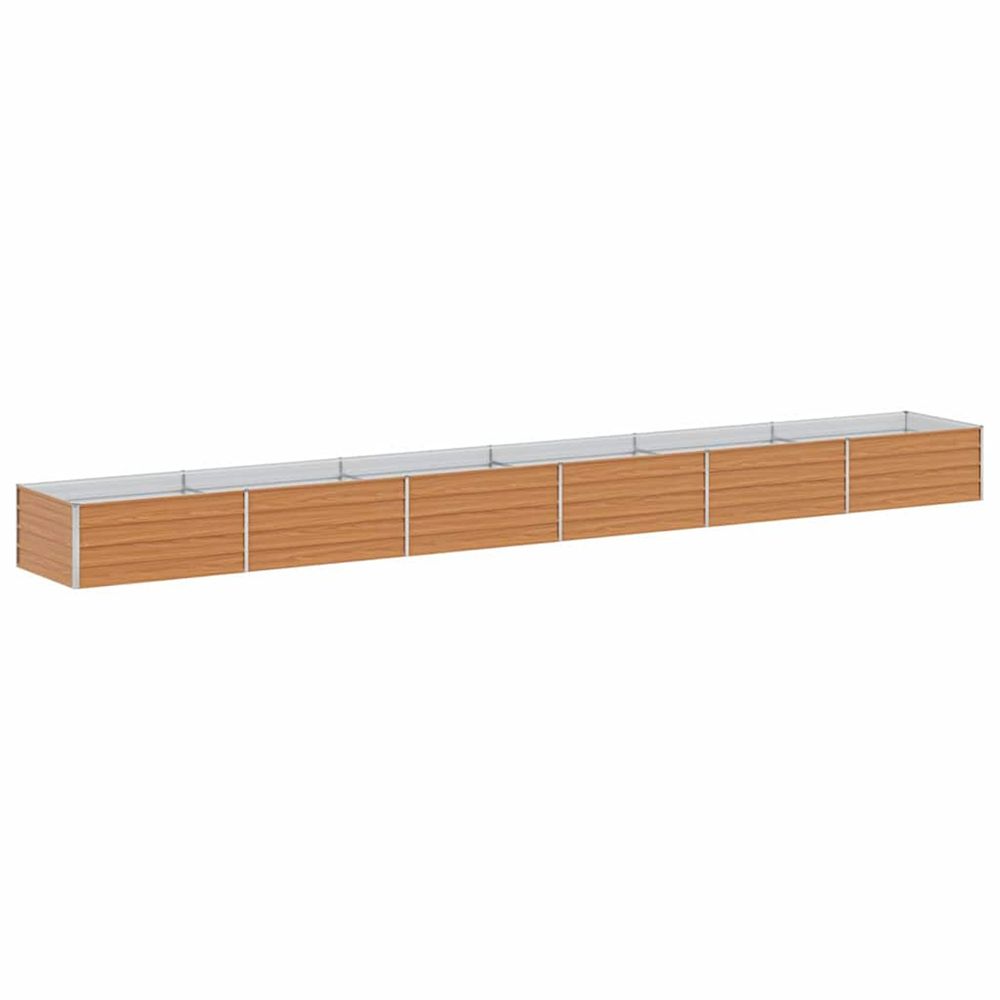 Jardinière d'extérieur surélevée marron clair 600 x 80 x 45 cm