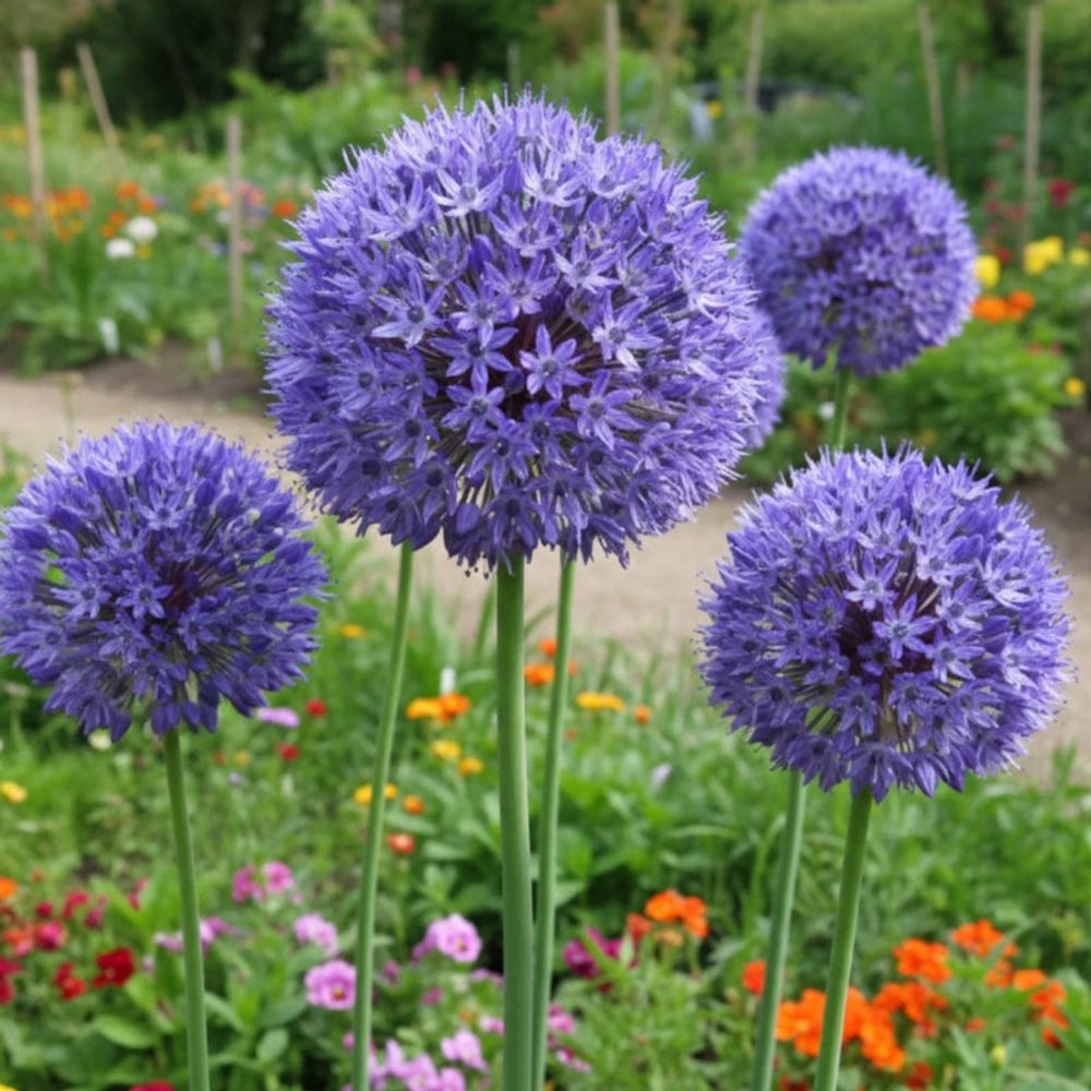 Ail d'ornement bleu lot de 9 godets