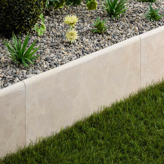 Bordure de jardin pierre de l'atlas beige 61x33x3 cm (à l'unité) - ro'ma nature