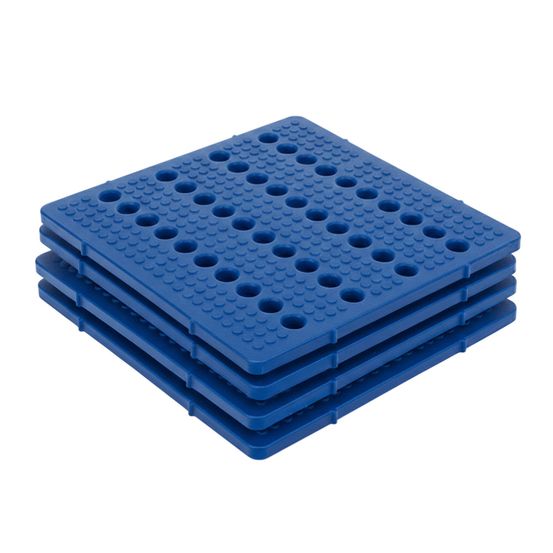 Gripsquare 50 - lot de 4 - plaque pehd antidérapante - plast'up rotomoulage