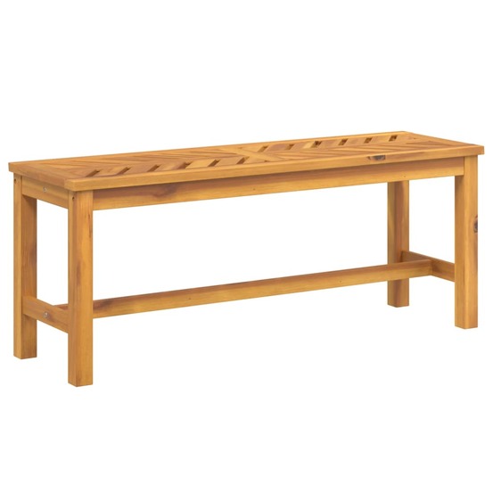 Banc de jardin meuble de patio d'extérieur terrasse 110 x 35 x 45 cm bois massif d'acacia