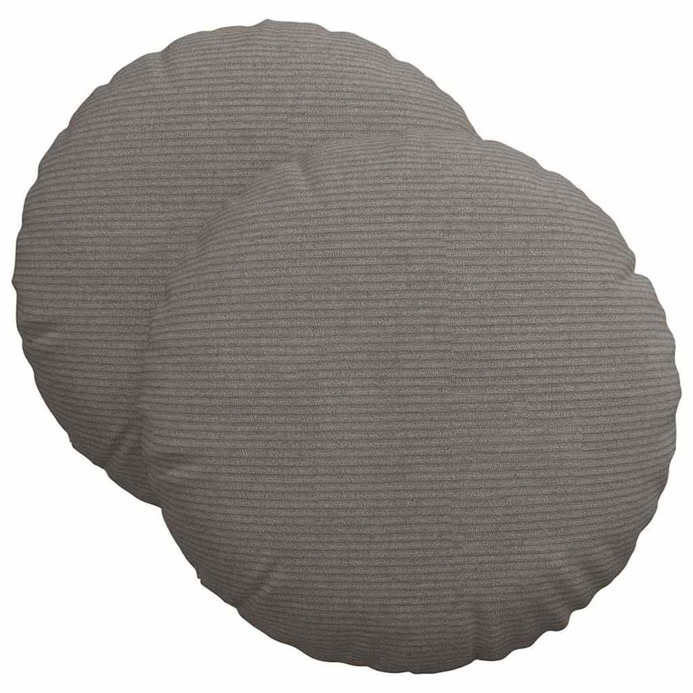 Coussins de siège 2 pc tissu en velours côtelé gris clair