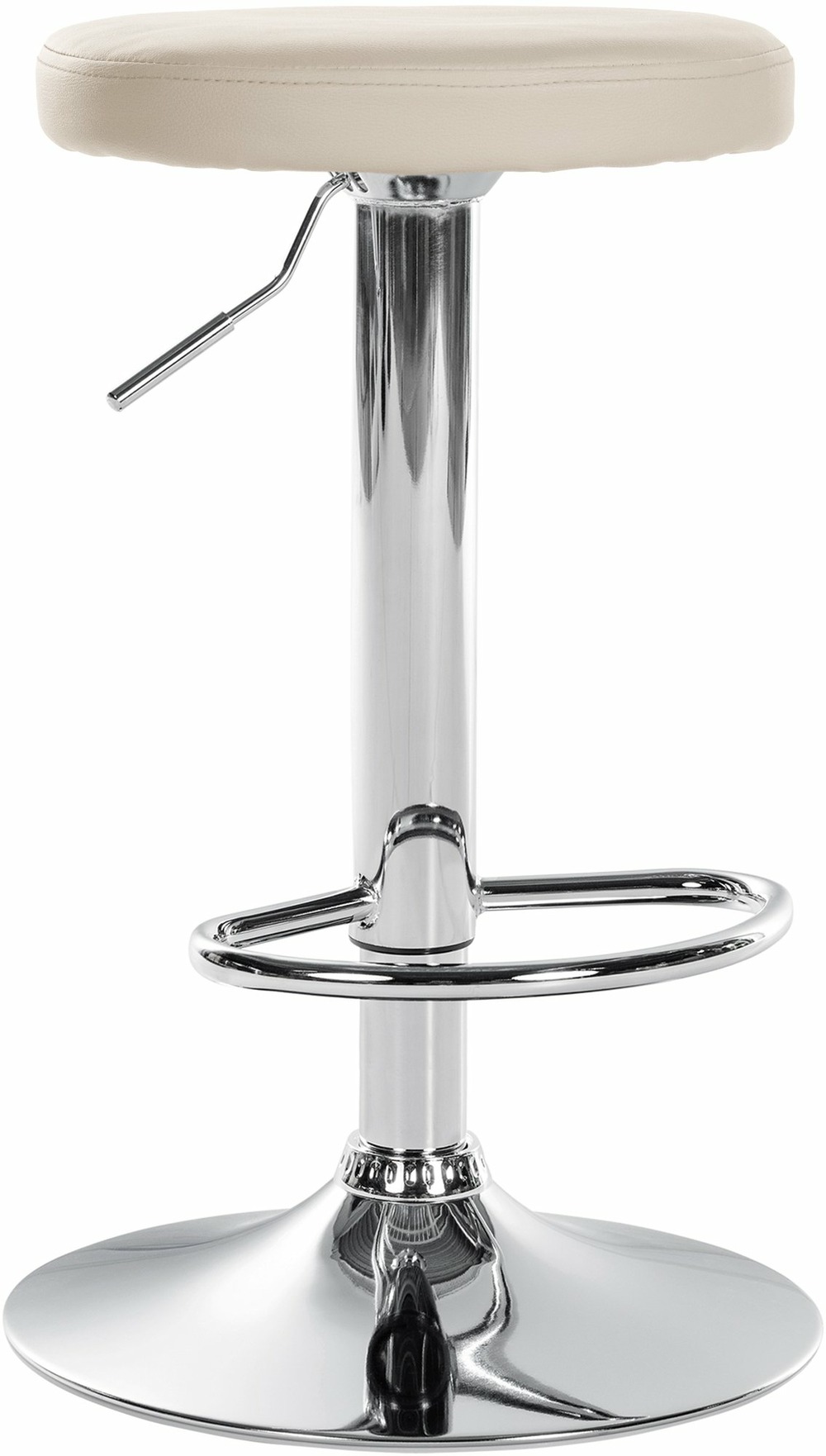 Tabouret de bar ponte simili cuir chromé