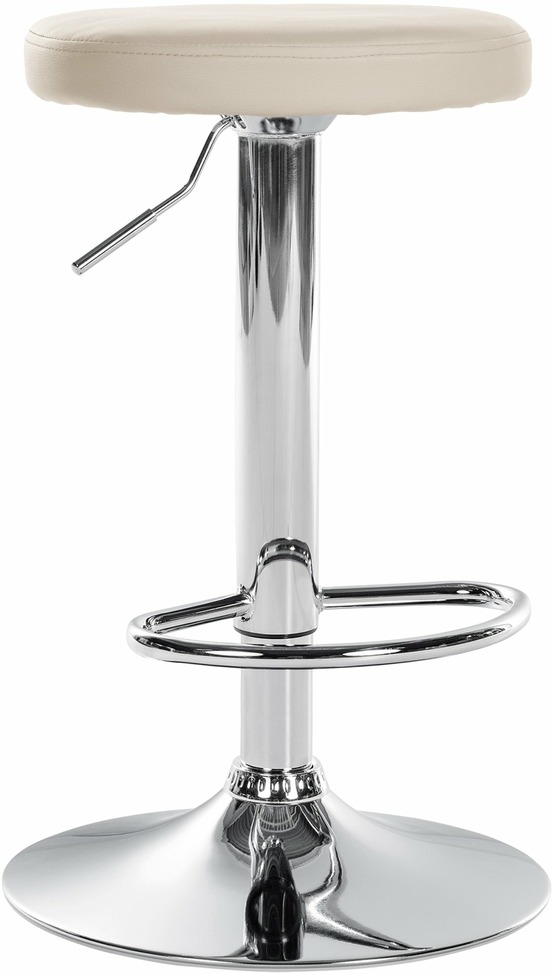 Tabouret de bar ponte simili cuir chromé