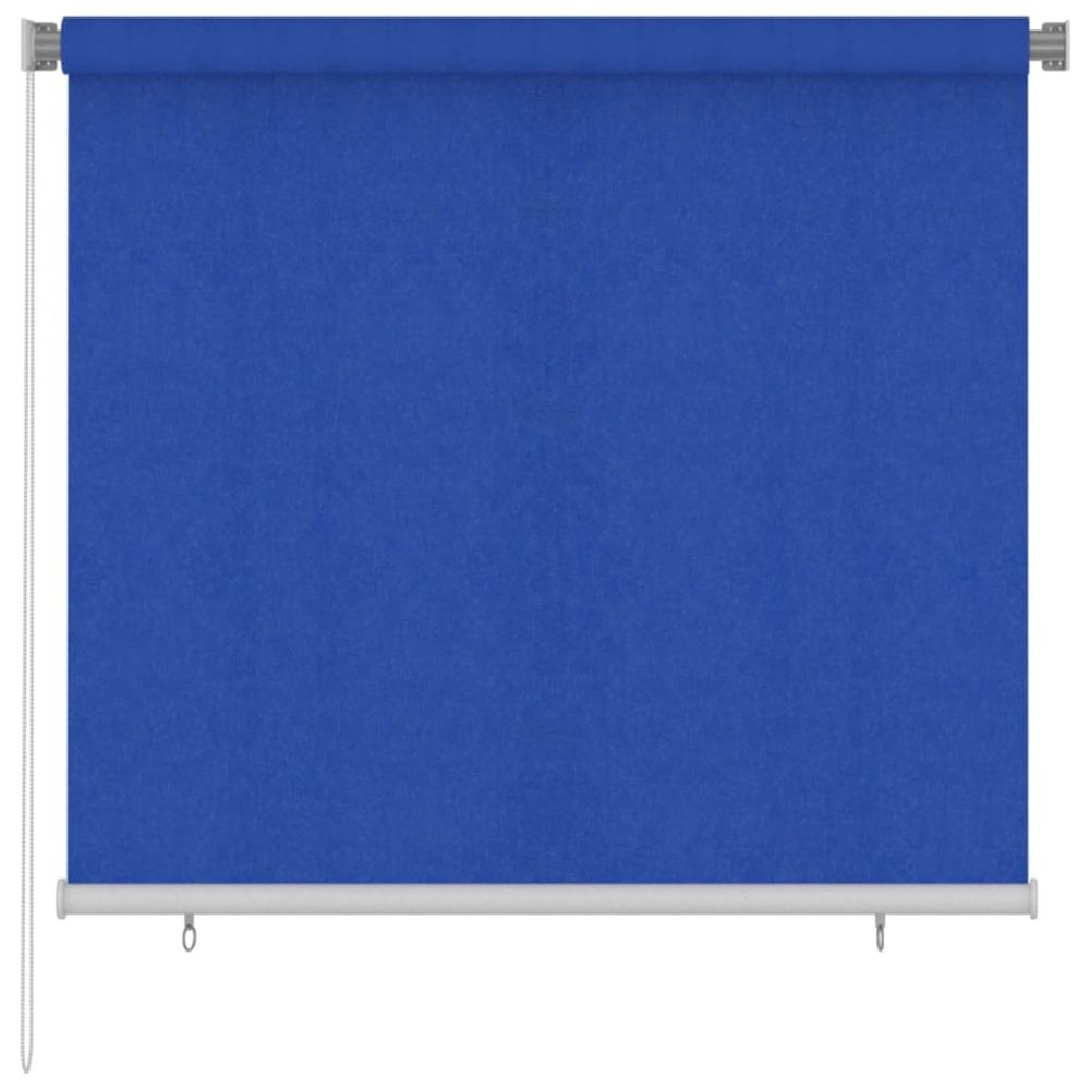 Store roulant d'extérieur 165 (l) x 140 (h) cm bleu hdpe